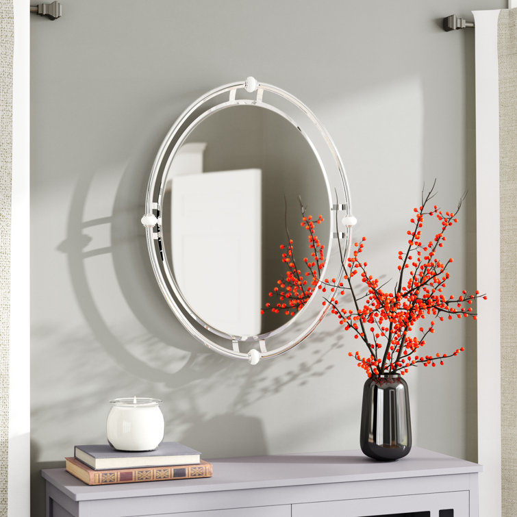 Latitude Run® Reisterstown Oval Modern & Contemporary Beveled Bathroom